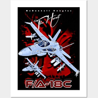 F/A-18C The Hornet Us Air Force Fighterjet Posters and Art